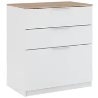 Vicco Betti 80 x 90 cm Weiß/Sonoma