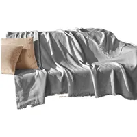 Luxusbetten24 Tagesdecke Tiare grau