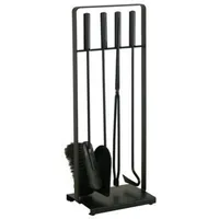 Heibi KAMINBESTECK mit 4 Geräten Stahl schwarz Steellife