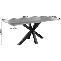 Ab:stil.art.moebel Esstisch 220 x 76 x 100 cm Akazie