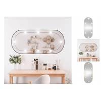 VidaXL Wandspiegel mit LED-Leuchten 45x100 cm Glas Oval
