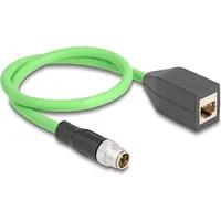 DeLock M12 Kabel X-kodiert 8 Pin Stecker zu RJ45