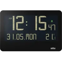 Braun BC 14 schwarz Quarz Wanduhr digital