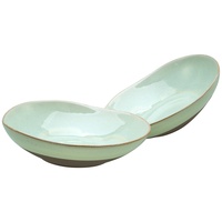 CreaTable CreaTable, 19667, Serie Basalt Bowls Salbei, 2-teiliges Geschirrset