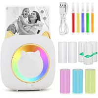 GuKKK Mini Drucker, Mobiler Fotodrucker, Tragbarer Mini Fotodrucker mit
