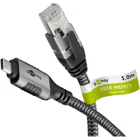 Goobay 70699, USB C, RJ-45 Stecker