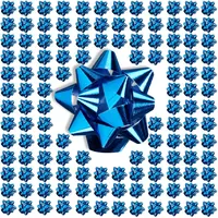 Relaxdays Geschenkschleifen, 200er Set, blau
