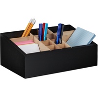 Relaxdays Schreibtisch Organizer, 12 Fächer, & MDF, Badorganizer, HBT