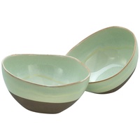 CreaTable CreaTable, Basalt Bowls Salbei, 2-teiliges Geschirrset für 2