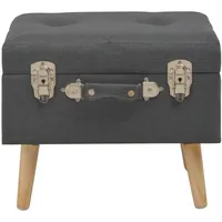 VidaXL Hocker mit Stauraum 40 cm Dunkelgrau Stoff