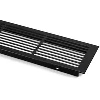 SOTech Lüftungsgitter Schlitzlochung Aluminium 500 x 86 mm schwarz