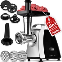 Clatronic Fleischwolf FW 3803 1000 W Schwarz, Silber