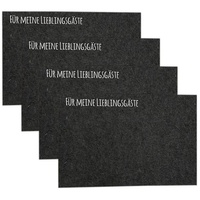 Mojawo 4er Platzset Tischset Platzdeckchen Untersetzer Platzmatten Filz