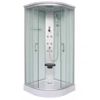 SANOTECHNIK Rumba Duschkabine 90x90x215cm Echtglas Klar hell chromoptik (CL88)