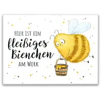 Speecheese Pummel Biene Schneidebrett in 39x28cm mit Spruch fleißiges