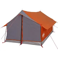 VidaXL Campingzelt 2 Personen Grau und Orange Wasserfest