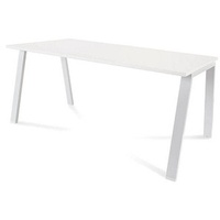 Rocada BLANCA Schreibtisch weiß/weiß rechteckig, 4-Fuß-Gestell weiß 160,0 x