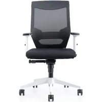Rocada Bürostuhl, 908W-4 Stoff schwarz, Gestell weiß