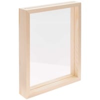 Rico Design Holzrahmen natur mit doppelter Acrylscheibe, 20x25cm