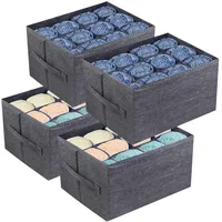 Easeve 4 Stück Kleiderschrank Organizer Schublade Aufbewahrungsbox für Kleidung