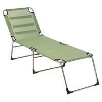Sungörl Gartenliege PARADISO, verstellbar, Olivgrün Silbergrau - Suntexbezug -