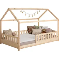 TICAA TiCAA Kinderbett Hausbett Kay 90x200 cm, 100x200 cm,