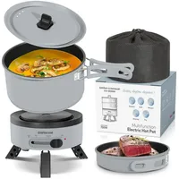 HOMECALL Enfrifam Elektrische Multipfanne Elektrische Hot Pot, Multikocher, Elektrische