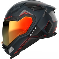 NEXX X.WST 3 Fluence Integralhelm - Matt Schwarz/Grau/Rot /