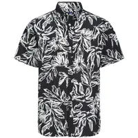 JACK & JONES Lafayette Aop Kurzarmhemd Black S