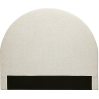 Miliboo Bettkopfteil rund B160 cm beiger Stoff Naomy