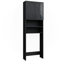 Vicco Waschmaschinenschrank Irma Anthrazit Hochglanz/Anthrazit 64 x 191 cm
