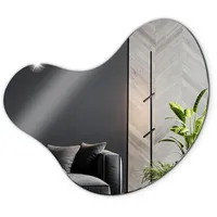 Tulup Spiegel, Transparent, Glas, Organisch, 67.6x67.6x0.4 cm, Spiegel, Wandspiegel