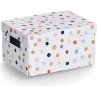 Zeller Dots Aufbewahrungsbox weiß, mit Punkten 18,0 cm x