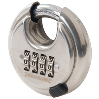 Silverline Tools Silverline 926157 Vorhänge-Rundschloss aus Edelstahl mit vierstelliger