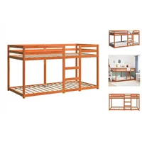 VidaXL Etagenbett Wachsbraun 75x190 cm Massivholz Kiefer