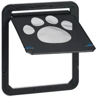 Relaxdays Haustierklappe für Fliegengittertür, für große Hunde, HxB: 42x37