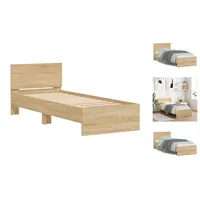 VidaXL Bettgestell ohne Matratze mit Kopfteil Sonoma-Eiche 75x190 cm