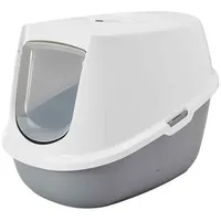 Savic Katzentoilette Robin - hellgrau / weiß