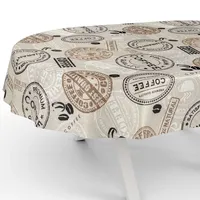 ANRO Tischdecke aus Stoff Textil abwaschbar Tischwäsche Tischtuch Baumwolle