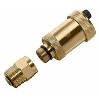 Lechar Automatischer Schnellentlüfter 1/2 Zoll mit Absperrventil Messingoberfläche