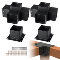 Vevor 4er-Set Pfostenverbinder 6x6 Zoll (4-Wege) für Innengröße von
