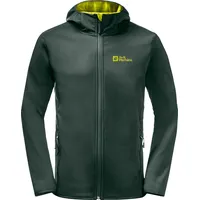 Jack Wolfskin Herren Bornberg Hoody M Softshelljacke, Black Olive/Firefly,