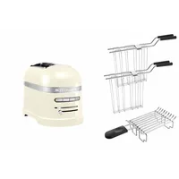 KitchenAid Artisan Toaster 5KMT2204 inkl. Brötchenaufsatz + Sandwichzange crème