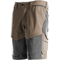 Mascot Stretch-Shorts "22149-605" Customized - 29C51 - dunkel-sandbeige/anthrazit