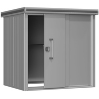 Gfp Gerätehaus Metall Gartenhaus 187x152x212 cm Geräteschuppen mit Flachdach