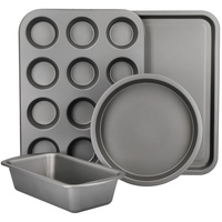 KitchenCraft Backformen-Set 4-tlg Backblech beschichtet Kitchencraft KCBAKESET4PC