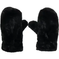 URBAN CLASSICS Teddy Mitten Handschuhe in Schwarz, Größe L/XL
