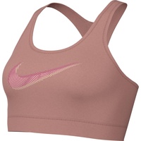 Nike Damen Swoosh Paded T-Shirt, Red Stardust/Guava Ice/Laser F,