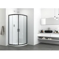 SANOTECHNIK Elite schwarz Runddusche mit Easy Clean, 78-80cm -