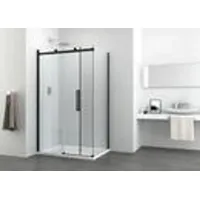 SANOTECHNIK Duschwand »Elite Black Fixglas«, 78-80 cm Breite